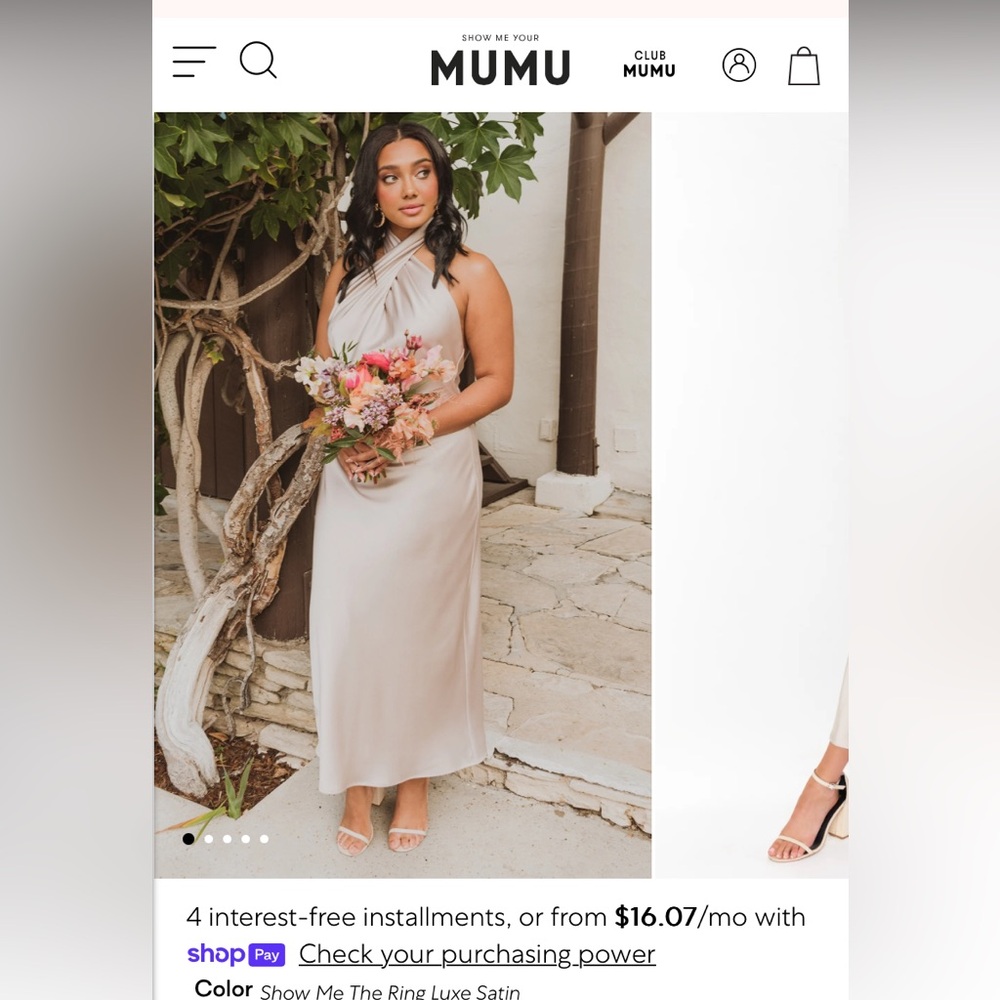 Show Me Your Mumu Jasmine Halter Bridesmaid Dress